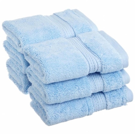 Superior 900GSM Egyptian Cotton 6-Piece Face Towel Set  Light Blue 900GSM FACE LB